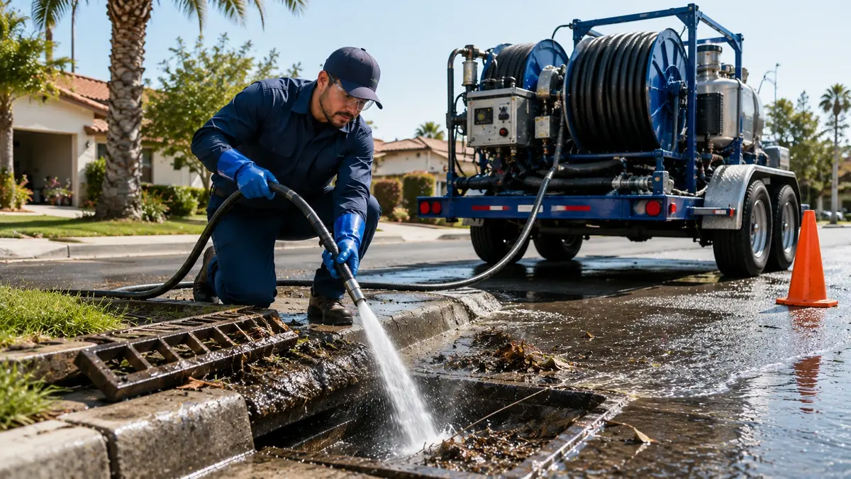 Storm Drain Hydro Jet Cleaning in Rancho Santa Fe